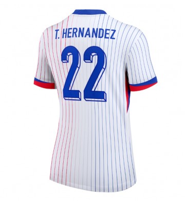 Frankrig Theo Hernandez #22 Udebanetrøje Dame EM 2024 Kort ærmer